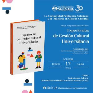 Afiche de la Presentación del libro: Experiencias de Gestión Cultural Universitaria